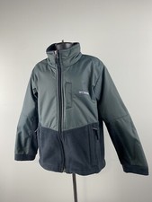 Columbia Boys Gray Fleece Jacket Coat Size Extra Small 6-7, Full Zip Pockets