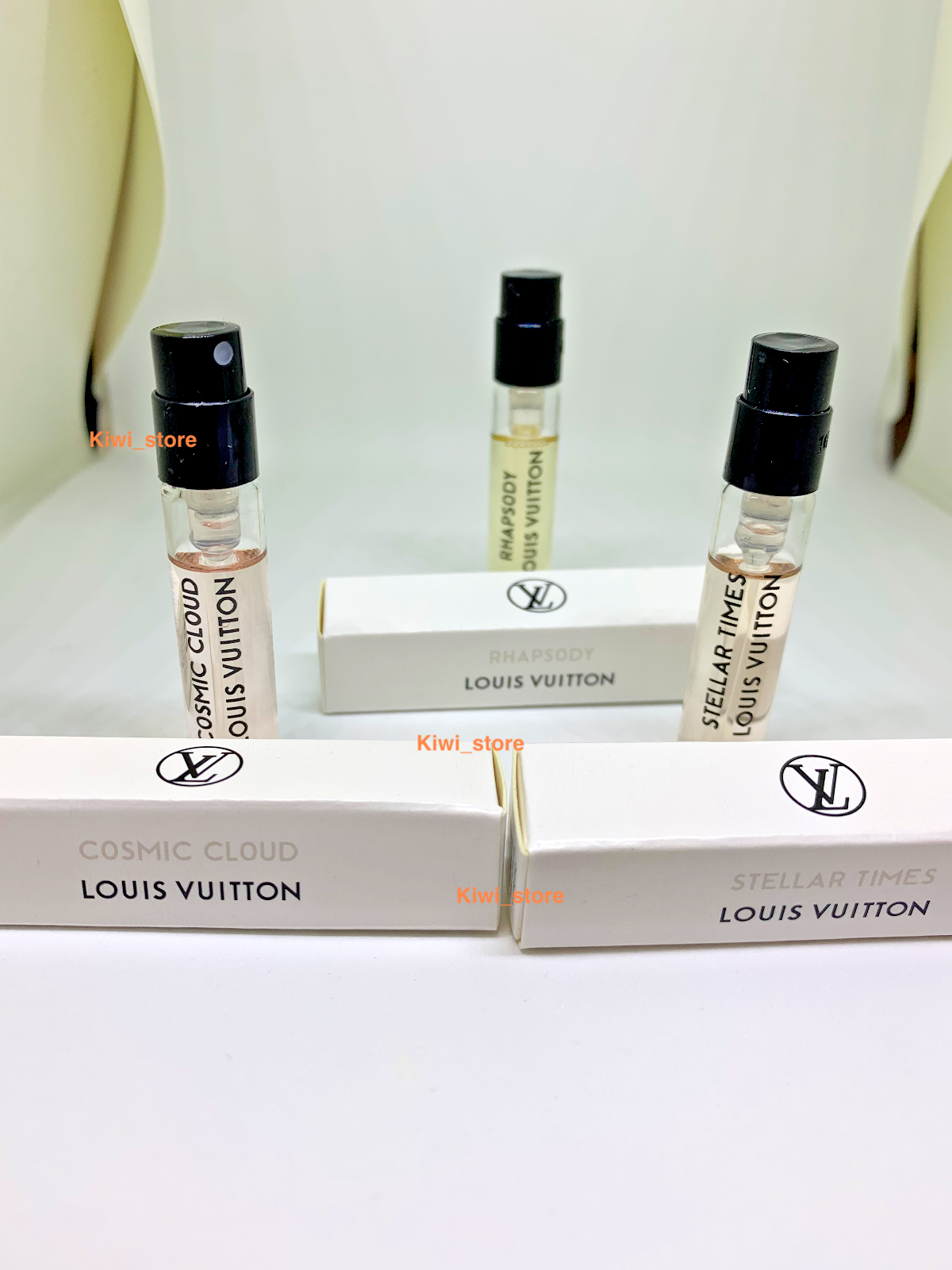 3 x Louis Vuitton 2ml Perfume Les Extraits Cosmic Cloud Stellar Times  Rhapsody