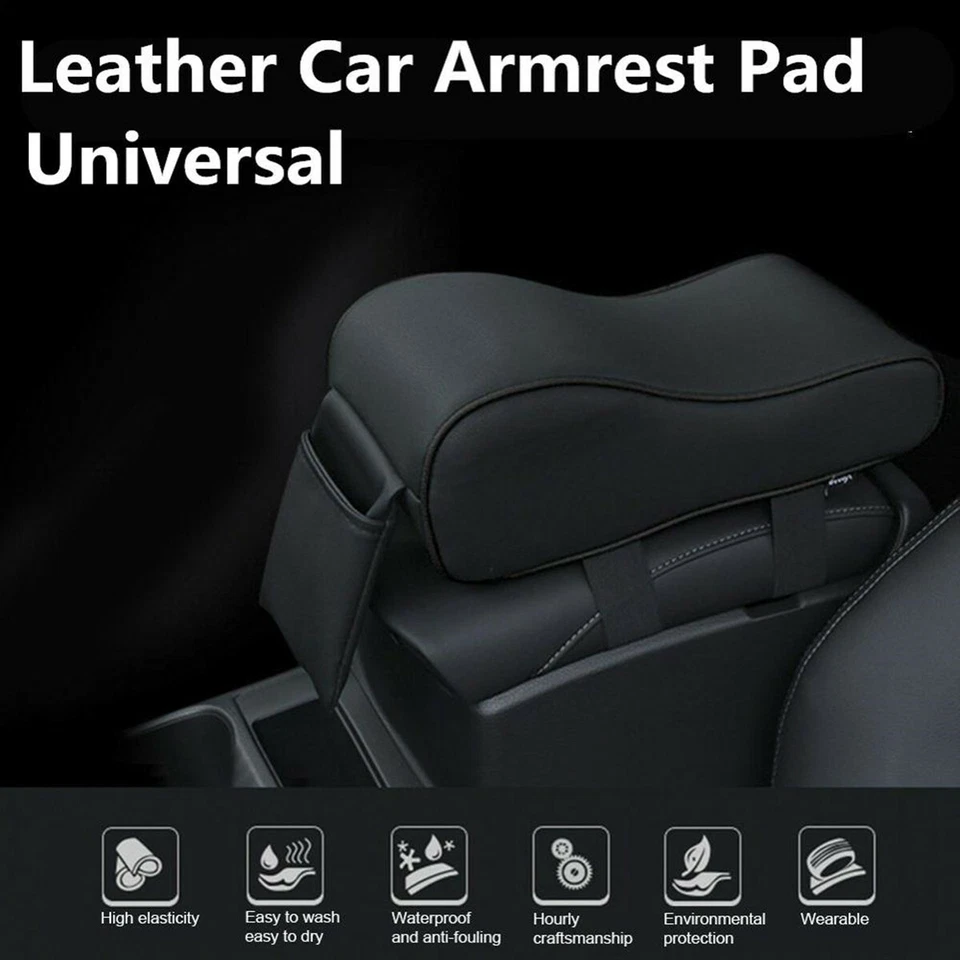 Almohadilla protectora de cuero para consola central de coche con respaldo Foto 2 de 4