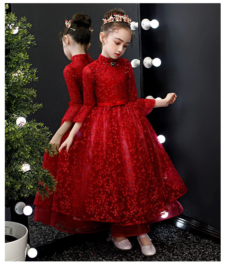 New Arrival Stylish Maroon Girls Ethnic Gowns, Kids Frock & Dresses,  Birthday Dress, Branded Festive &