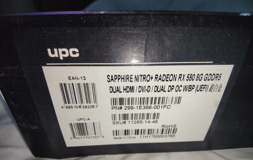 SAPPHIRE NITRO+ RADEON RX 580 8GB GDDR5 DUAL HDMI/DVI-D/DUAL DP OC W/BP (UEFI) - Image 4 of 4
