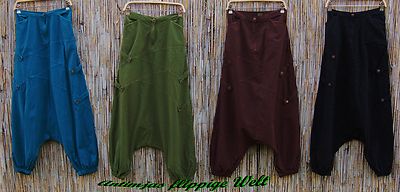 Alibaba/ Pumphose Mittelalter Goa Trance Psy Hippie Stoned Washed Hose Flippig