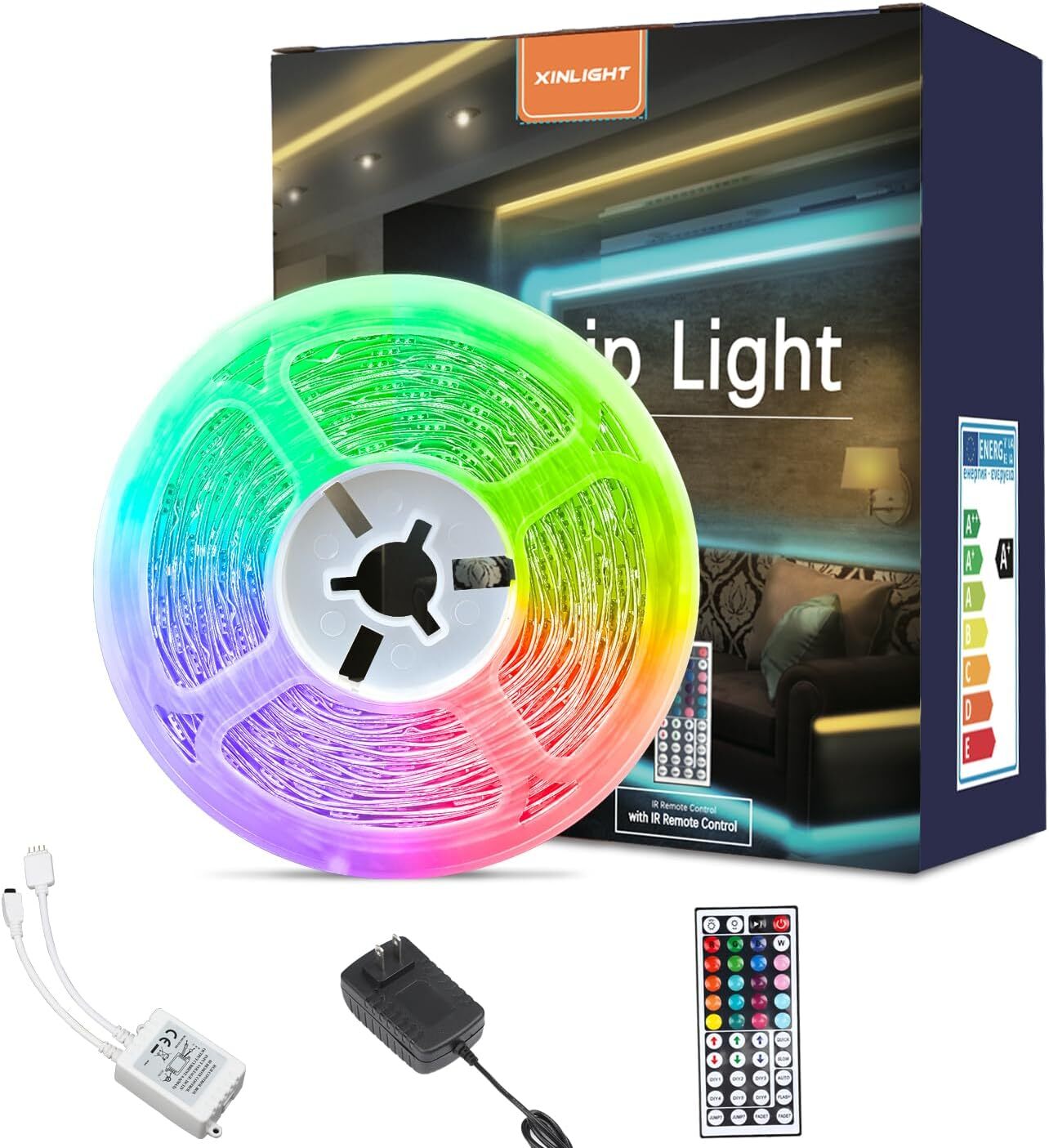 9.8ft RGB LED Strip Lights with Red Green Blue Color Changing Feature-image