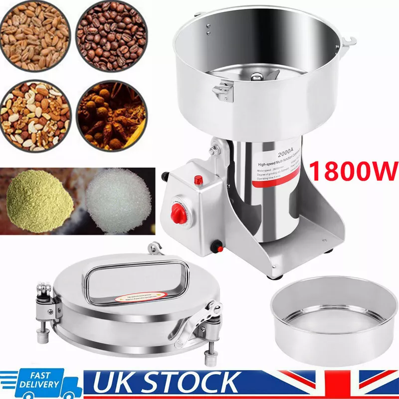 Electric Herb Grain Mill Grinder 2000g Wheat Grinding Machine High