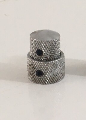 Lightweight Aged Relic Dual Concentric Chrome Tele Knob Fits Fender Set Screw