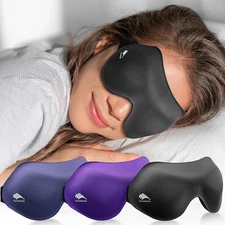 Sleep Eye Mask Blackout Lightweight: Side Sleep 3D Contoured for Lash Extensions