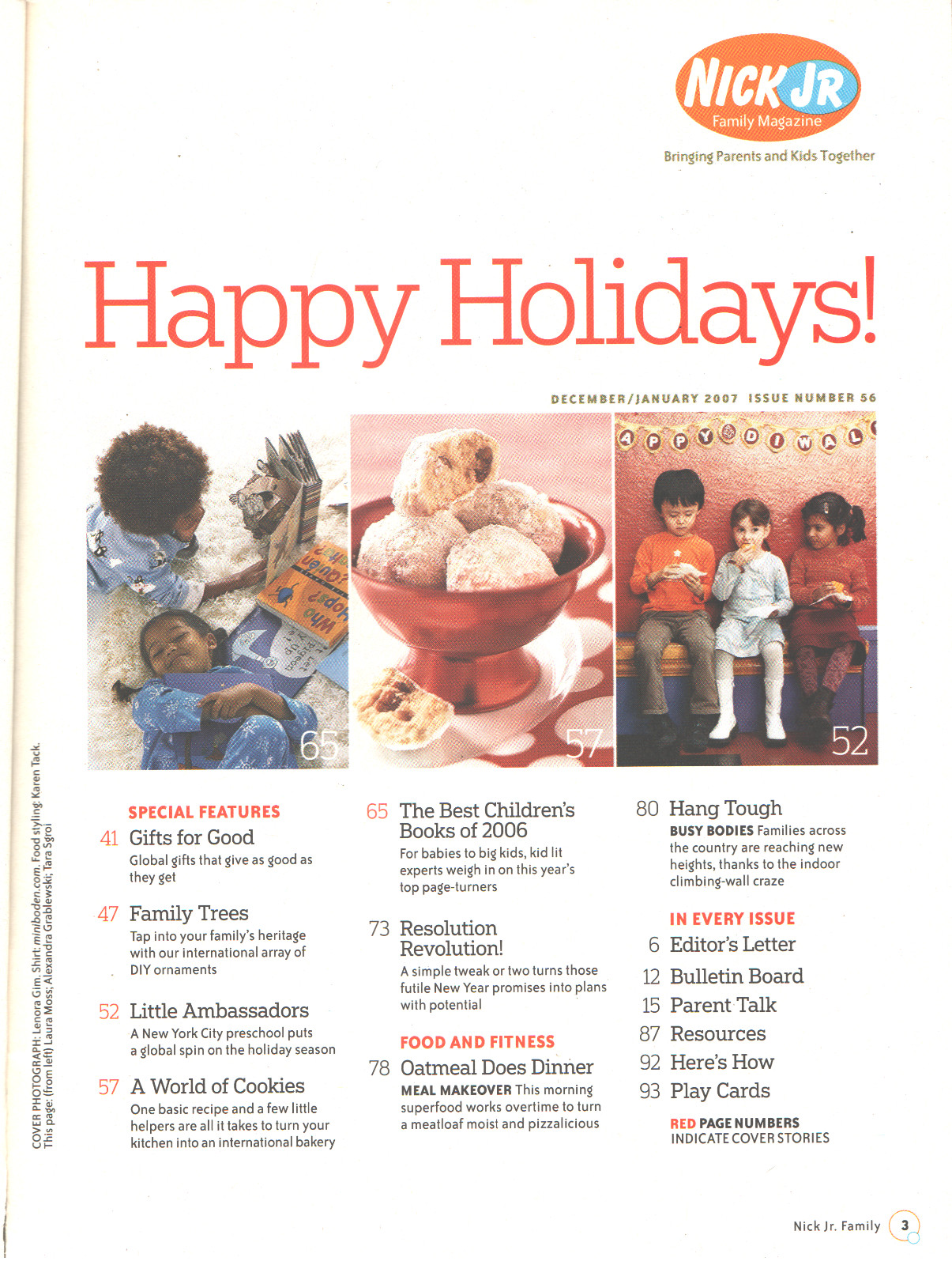 NICK JR FAMILY Magazine December January 2007 Christmas Crafts Cookies Ornaments