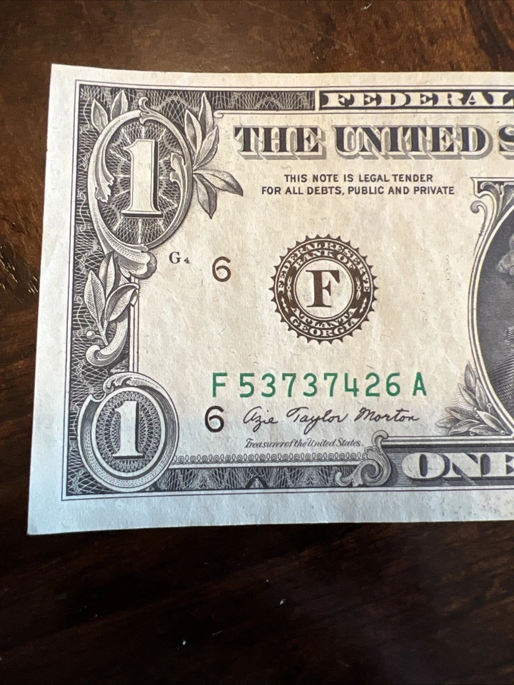 1977 One Dollar Bill About Uncirculated SN 53737426 - Image 4 of 4