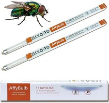 FSL OEM T5 8W Fly Killer Bulbs 2 Pack, 12" UV BL368 Replacement Tube for 16W