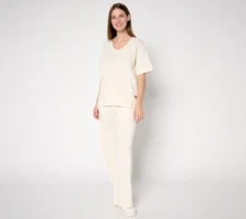 Peace Love World Tall French Terry Pullover and Pant Set Pristine 2X New