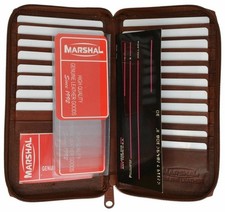 CREDIT CARD HOLDER TALL WALLET ZIPPER NEW BURGUNDY LEATHER RARE GREAT GIFT 