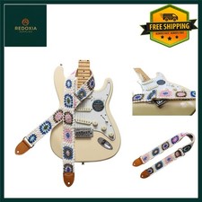 Elegant Ukiyoe Style Auspicious Cloud Pattern Electric Guitar Strap