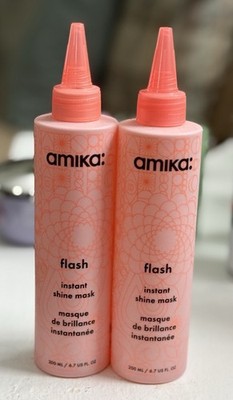 LOT OF 2 Amika FLASH INSTANT SHINE MASK 6.7 fl.oz / NEW 2025 BOTTLES
