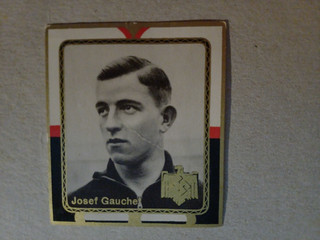 Altes Fußball Bild mit JOSEF GAUCHEL Nationalspieler vor 1940