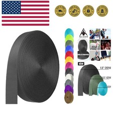 Nylon Webbing 1 Inch 1.5 Inch, Heavy Duty Nylon Webbing Strap 12 Yard, Durabl...