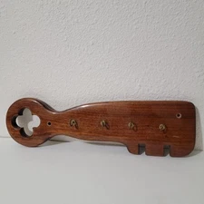 Vintage Wall Mounted Wooden Key Holder Rack - Key Shaped