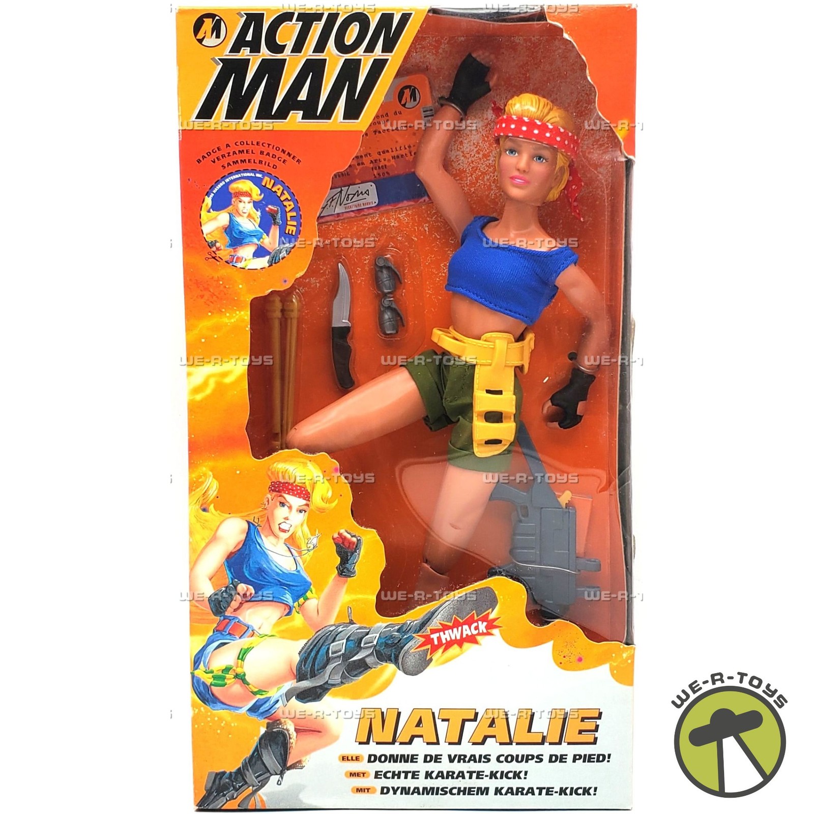 Action Man Natalie with Collector's Badge 12"" action Figure 1996 Hasbro