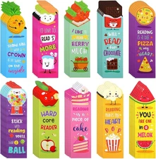 Eersida 60 Pieces Scratch and Sniff Scented Bookmarks Kids Fruit Multicolor 