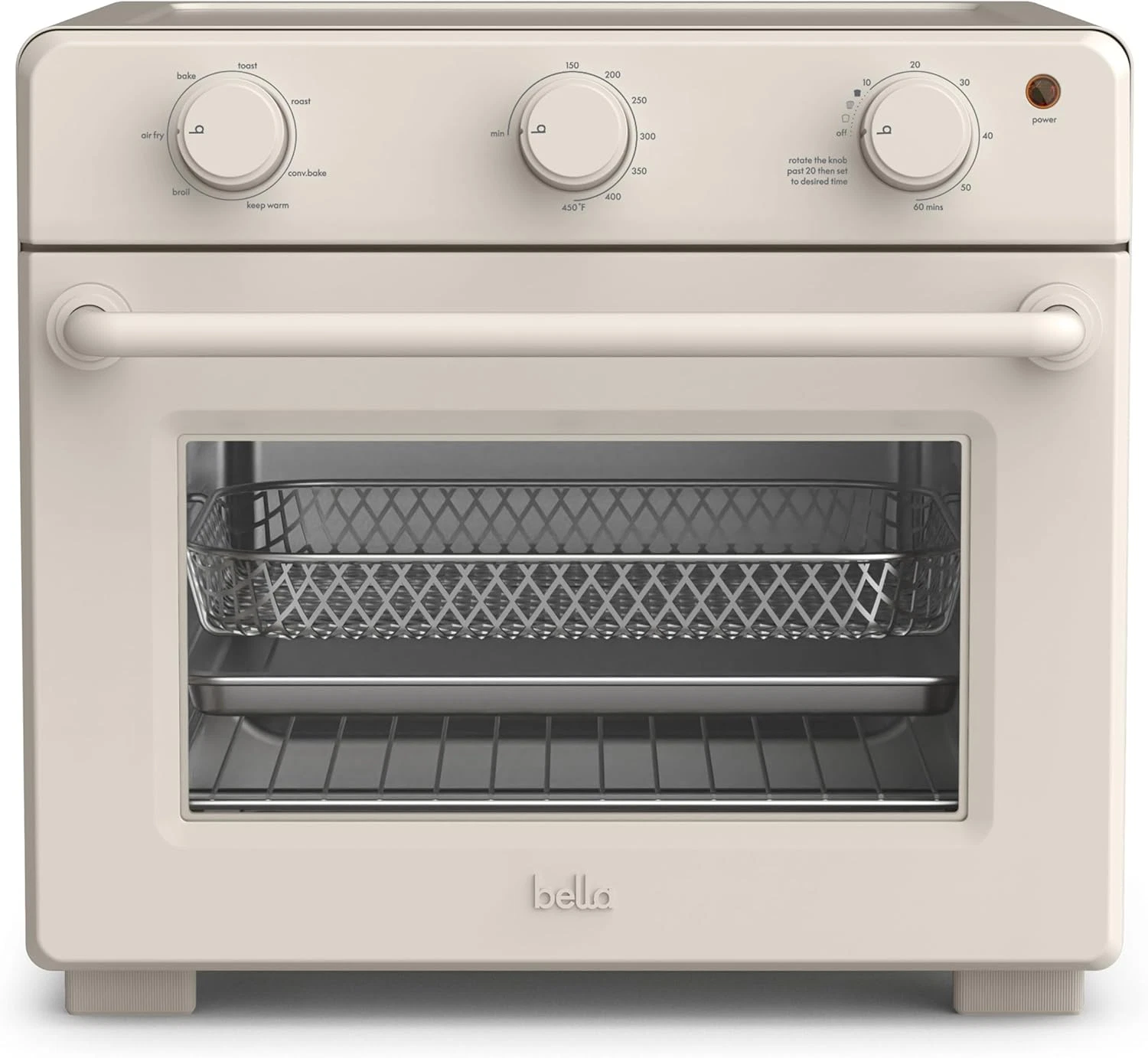 Air Fry Toaster Oven 1700W 7 Presets Dishwasher-Safe Trays Oatmilk
