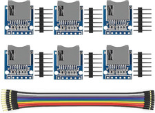6 Pcs Micro SD TF Card Adapter Mini Reader Module 3.3V 6 Pin SPI Interface Compa