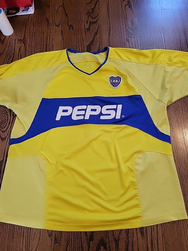 Club Atletico Boca Juniors Pepsi Soccer Jersey Mens Size Large Futbol 