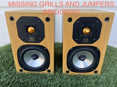 Monitor Audio Studio 2 Speakers, Tested & Working, MISSING GRILLS & BRIDGES.