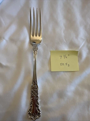 Antique Gorham Buttercup Sterling Silver No Monogram 7 1/2” Dinner Fork