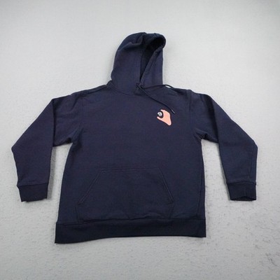 Mountain Hardwear Hoodie Womens Large Blue Hand Hold Rock Climbing Sweatshirt