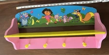 Dora The Explorer Wall Shelf Pegs Decor Kids 23.5” Boots Swiper Y2K 2003