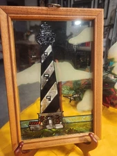 Beautiful Cafe Hatteras Lighthouse  Pic Frame Stainglass