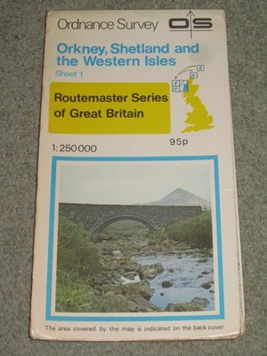 Ordnance Survey Routemaster Map 1 Orkney, Shetland & W. Isles - 1:250,000 - 1979