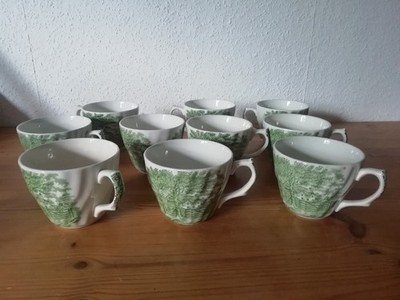 Memory Lane British Anchor Ironstone 10 x  Grün Tassen