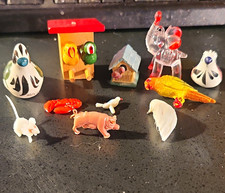 Mini Plastic Animal Figurines Lot, Multicolor Mixed Animals Figurine Set