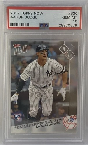 PSA 10 AARON JUDGE 2017 Topps NOW #630 Rookie Card New York Yankees RC MVP SP