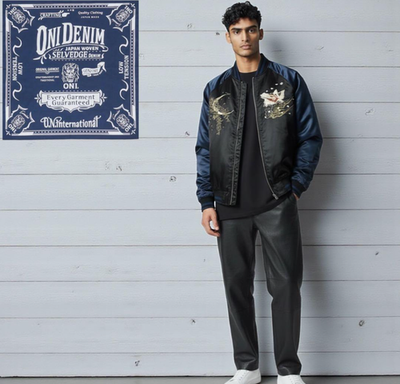 ONI DENIM スカジャン 2L ( 新品タグ付き ) ONI DENIM - WOLF & MOON SUKAJAN JACKET L Souvenir Toyo Flat Head