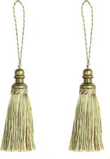 2 Pack DIY Craft Key Tassel with Loops, Handmade Accessories for Home Decoration