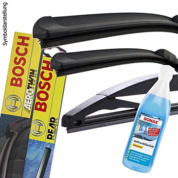 Bosch Scheibenwischer Vorne + Hinten FüR Renault Modus + Sonax Frostschutz-image