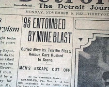 SPANGLER Cambria County PA Pennsylvania Coal Mine EXPLOSION 1922 Old Newspaper