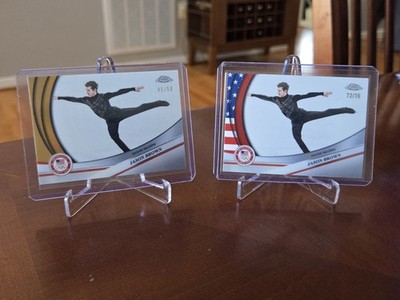 Jason Brown 2026 Topps Chrome Olympics Lot x2 Gold /50 Flag /76 Refractor USA