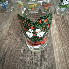 Vintage 12 day of Christmas REPLACEMENT Indiana Glass USA Straight Tumbler 12oz