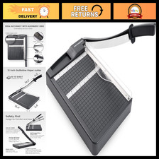 Heavy Duty 12" Paper Cutter Trimmer - Guillotine Slicer with Safety Guard, 12 Sh