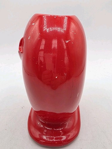 Vintage Relpo Ceramic Valentine's Day Red Heart Planter with Arrow & Gold Heart - Picture 3 of 6