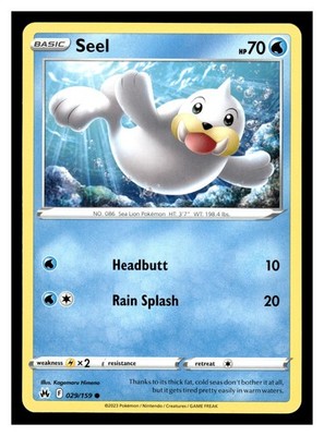 Pokemon Crown Zenith Seel #029/159 Common