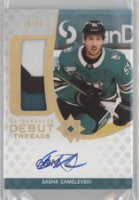 2020-21 Ultimate Collection Debut Threads /99 Sasha Chmelevski Patch Auto 2d8