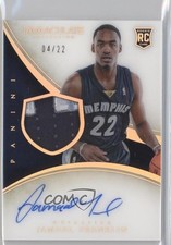 2013 Panini Immaculate Rookie Jersey Number 4/22 Jamaal Franklin Patch Auto 0c3