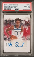 Anthony Edwards 2020 Panini Origins RC Rookie Auto Red /99 PSA 10 NBA SSP Ant🔥