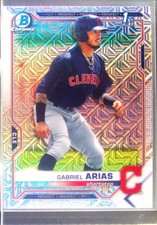 2021 Bowman Gabriel Arias #BCP-89 Indians Chrome Prospects Mojo Refractors