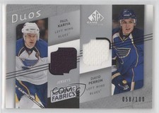 2008 SP Game Used Edition Authentic Fabrics Duos Paul Kariya David Perron 0l2q