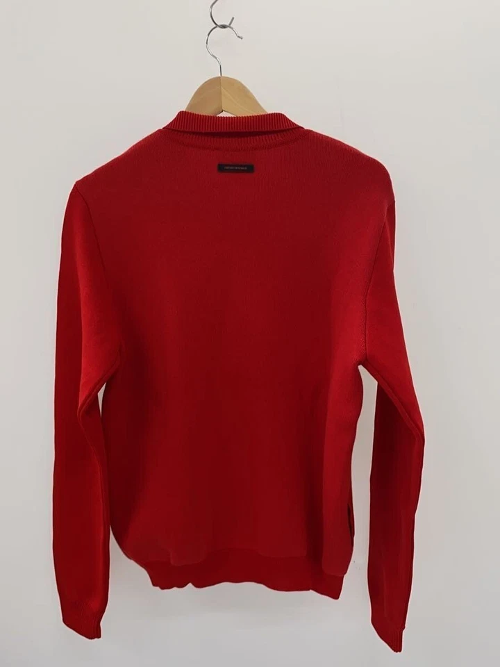 CÁRDIGAN EMPORIO ARMANI (GRUESO) 48 -- ROJO LISO 3Y1B30 1MB1Z Usado Foto 2 de 4