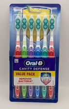 Oral-B Cavity Defense Toothbrush Soft Bristle 6 Pack Adult Value Pack